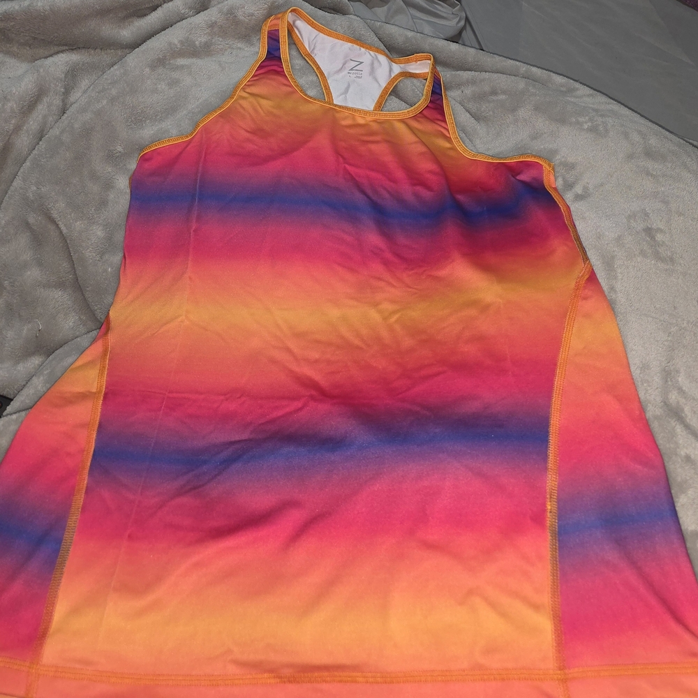 Zella Pink and Orange Gradient Swim Coverup